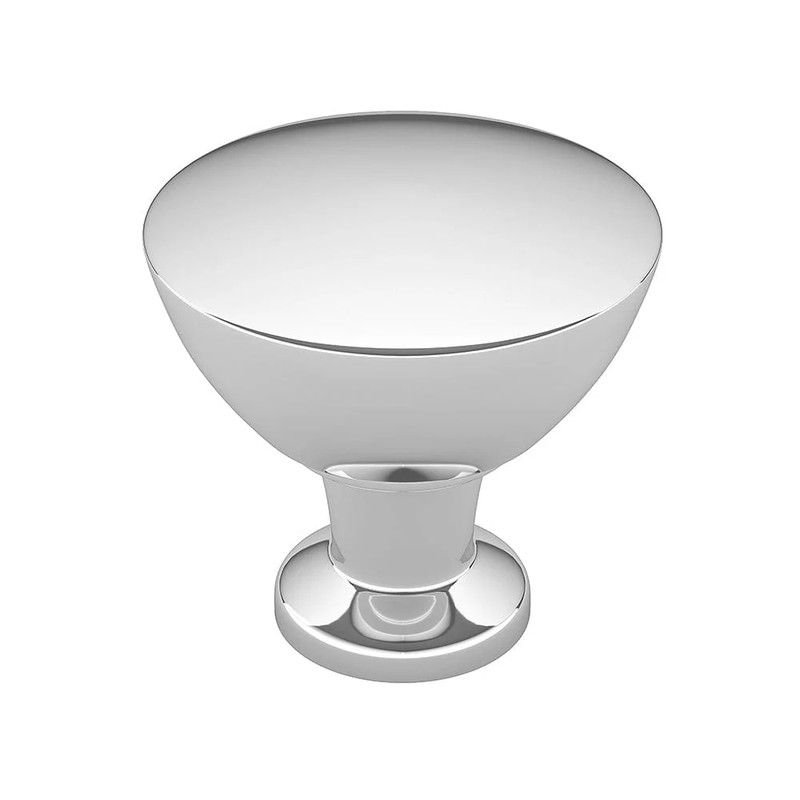 Contemporary Knob, 1-11/32" D, Chrome